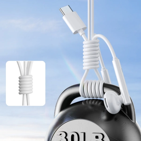 JOYROOM Zestaw słuchawkowy słuchawki douszne USB-C JR-EC05 białe