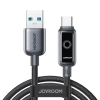 JOYROOM Kabel przewód w oplocie USB-A - USB-C 66W 1.2m - czarny