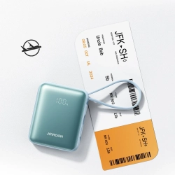 JOYROOM Powerbank 10000mAh 22.5W z wbudowanymi kablami - niebieski