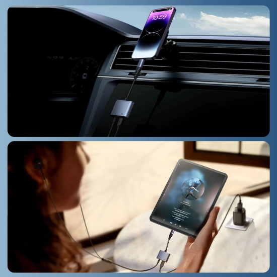 JOYROOM 2w1 Adapter przejściówka do iPhone ładowarka + słuchawki Lightning