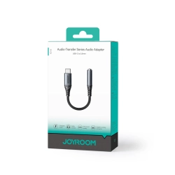 JOYROOM Przejściówka adapter DAC USB-C do mini jack 3.5mm czarny
