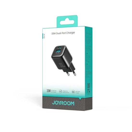 JOYROOM Ładowarka sieciowa USB-A USB-C 33W - czarna