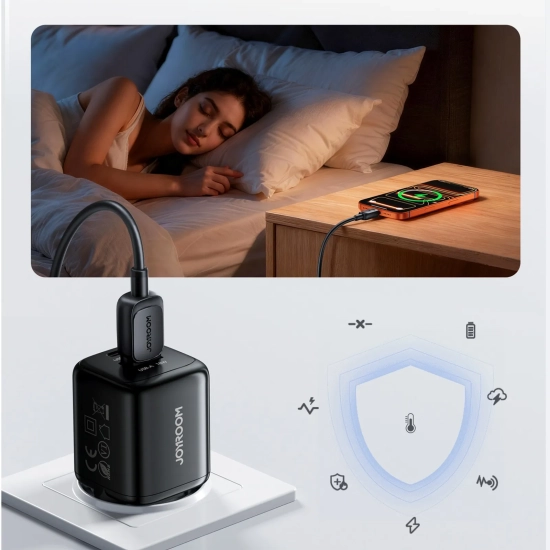 JOYROOM Ładowarka sieciowa USB-A USB-C 33W - czarna