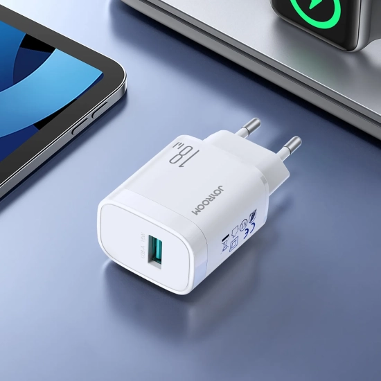 JOYROOM Ładowarka sieciowa USB-A 18W - biała
