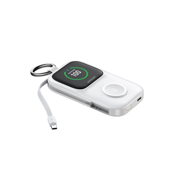 JOYROOM Powerbank 5000mAh z ładowaniem bezprzewodowym zegarka 5 W - biały