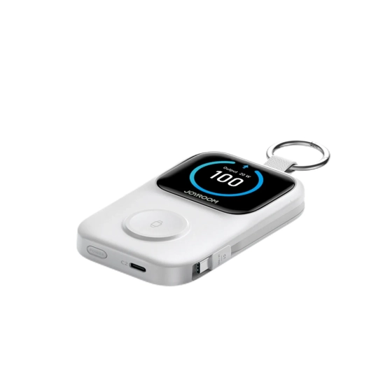 JOYROOM Powerbank 5000mAh z ładowaniem bezprzewodowym zegarka 5 W - biały