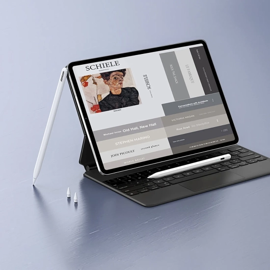JOYROOM Rysik stylus aktywny z 2 wymiennymi końcówkami - biały