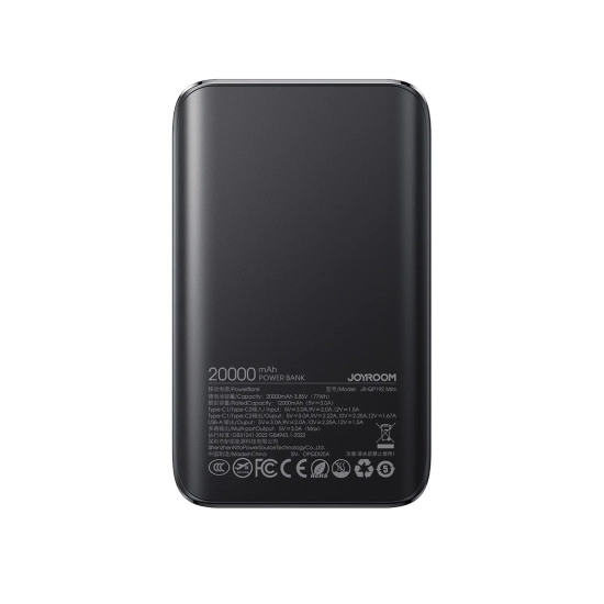 JOYROOM Powerbank 20000mAh 22.5W USB-A USB-C z wyświetlaczem JR-QP192 Mini