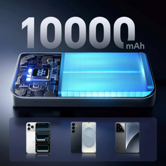 JOYROOM Powerbank 10000mAh 22.5W USB-A USB-C z wyświetlaczem JR-QP191 Mini