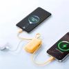 JOYROOM Powerbank 10000mAh z wbudowanymi kablami USB-C 35W - pomarańczowy