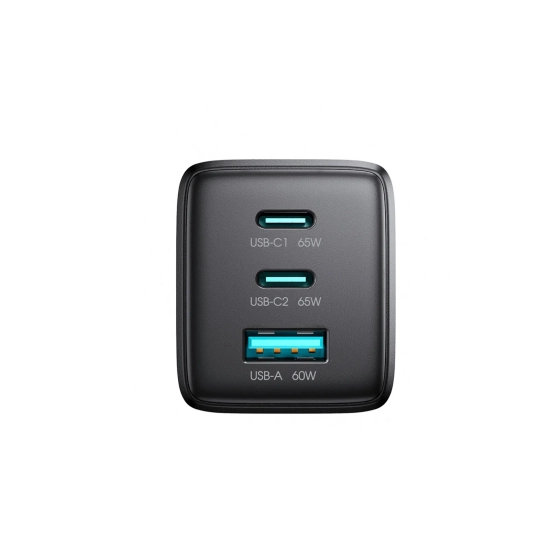 JOYROOM Ładowarka sieciowa USB-A USB-C GaN 65W z kablem USB-C 100W 1.2m