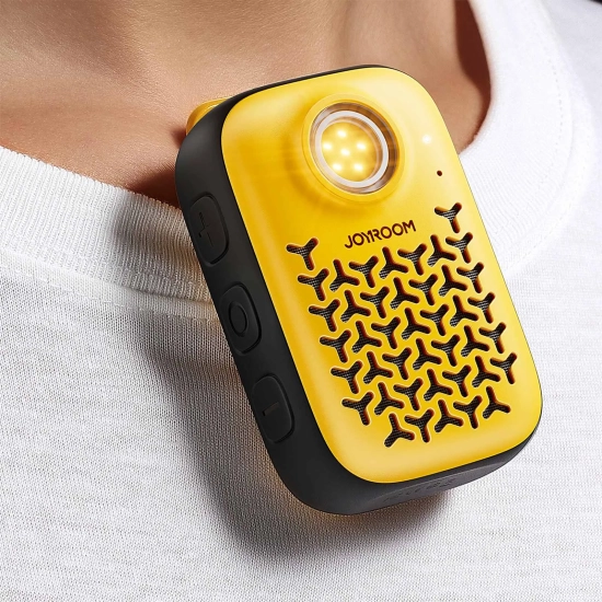 JOYROOM Głośnik przenośny z latarką magnesem klipsem Bluetooth IP67 - żółty