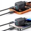 JOYROOM Ładowarka sieciowa USB-C iPhone Lightning USB-A GaN 45W - czarna