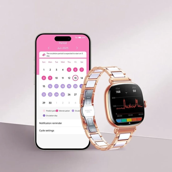 Smartwatch Starlight JR-FS1 z odbieraniem połączeń 2 paski - złoty