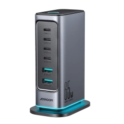 JOYROOM Stacja ładowania ładowarka wieloportowa GaN 65W EU 4x USB-C i 2x