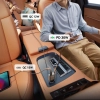 JOYROOM Ładowarka samochodowa 3w1 z kablem zwijanym USB-A USB-C