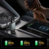 JOYROOM Ładowarka samochodowa 3w1 z kablem zwijanym USB-A USB-C