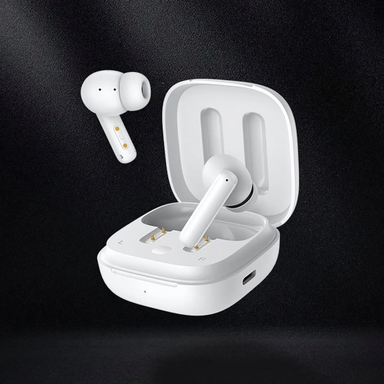 QCY Słuchawki bezprzewodowe dokanałowe T13 ANC IPX5 Bluetooth - białe