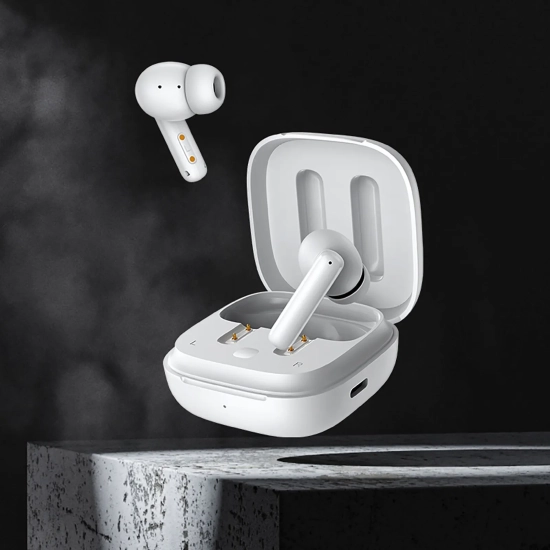 QCY Słuchawki bezprzewodowe dokanałowe T13 ANC IPX5 Bluetooth - białe