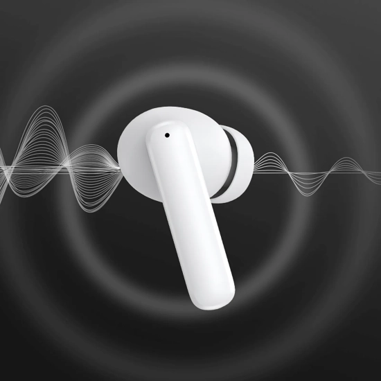 QCY Słuchawki bezprzewodowe dokanałowe T13 ANC IPX5 Bluetooth - białe