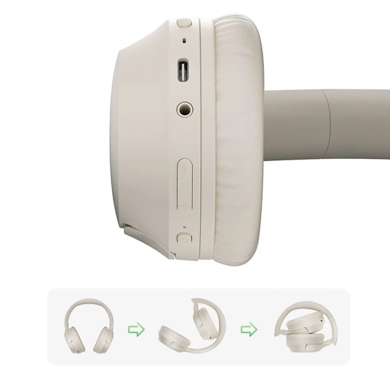 QCY Słuchawki bezprzewodowe nauszne H2 Pro ENC Bluetooth - białe