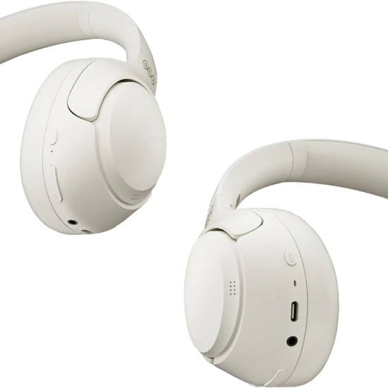 QCY Słuchawki bezprzewodowe nauszne H3 ANC Bluetooth Hi-Res Audio - białe