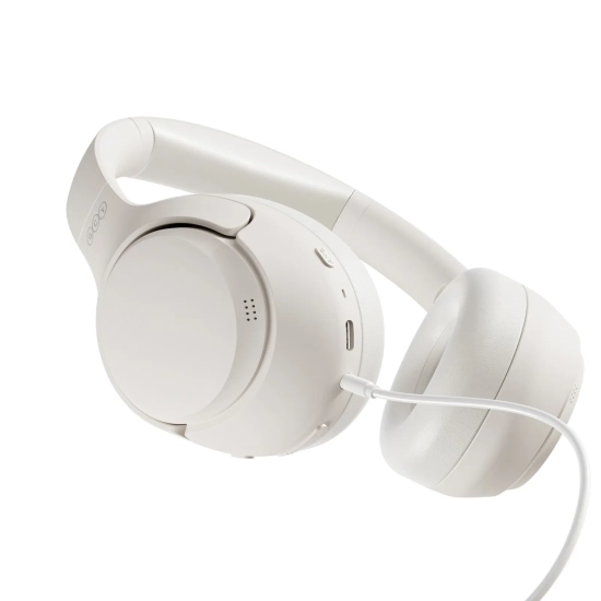 QCY Słuchawki bezprzewodowe nauszne H3 ANC Bluetooth Hi-Res Audio - białe