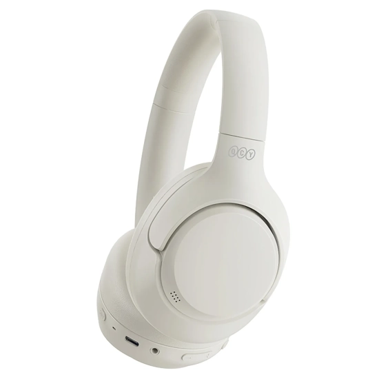 QCY Słuchawki bezprzewodowe nauszne H3 ANC Bluetooth Hi-Res Audio - białe