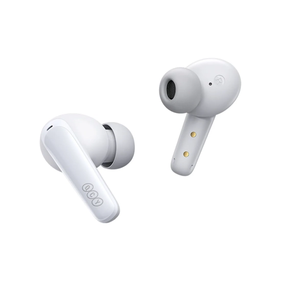QCY Słuchawki bezprzewodowe dokanałowe T13X ENC IPX5 Bluetooth - białe