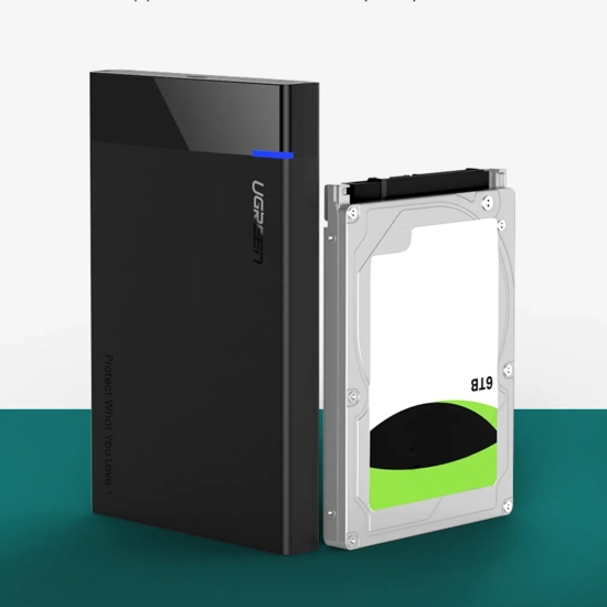 UGREEN Obudowa kieszeń na dysk SATA 2.5'' 6TB USB-C 3.0 czarny