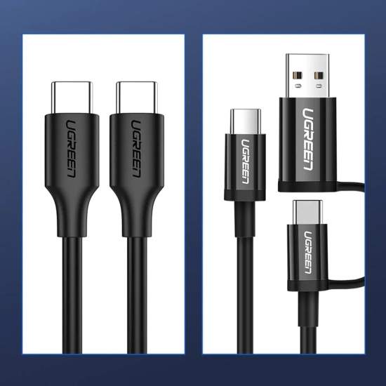 UGREEN Kabel przewód USB-C do ładowania i transferu danych 3A 2m czarny