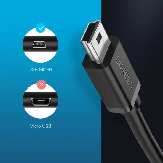 UGREEN Adapter przejściówka mini USB-B (męski) - USB-A (żeński) OTG 10cm