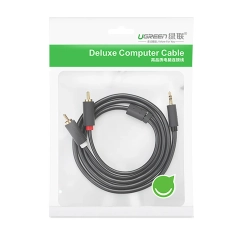 UGREEN Kabel przewód audio 3.5mm minijack (męski) - 2RCA (męski) 5m - szary