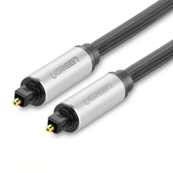 UGREEN Kabel przewód optyczny audio światłowód Toslink SPDIF 1m - szary
