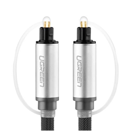 UGREEN Kabel przewód optyczny audio światłowód Toslink SPDIF 1m - szary