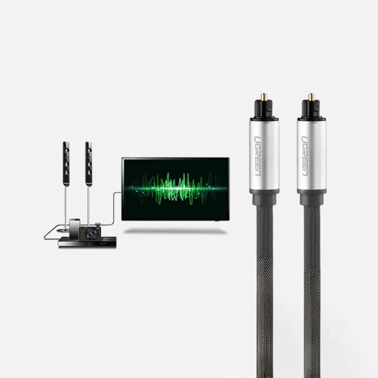 UGREEN Kabel przewód optyczny Toslink SPDIF 3m szary