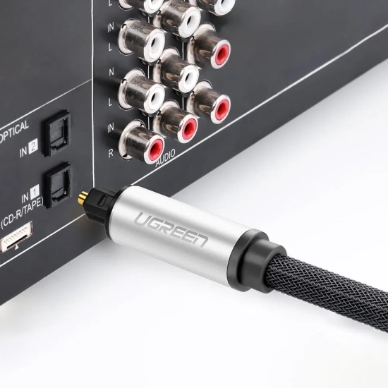 UGREEN Kabel przewód optyczny Toslink SPDIF 3m szary