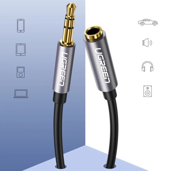 UGREEN Przewód kabel przedłużacz do słuchawek AUX 3.5mm mini jack 1m