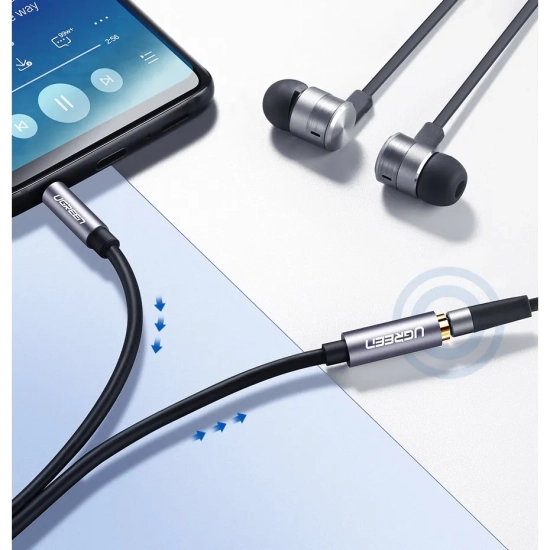 UGREEN Przewód kabel przedłużacz do słuchawek AUX 3.5mm mini jack 1m