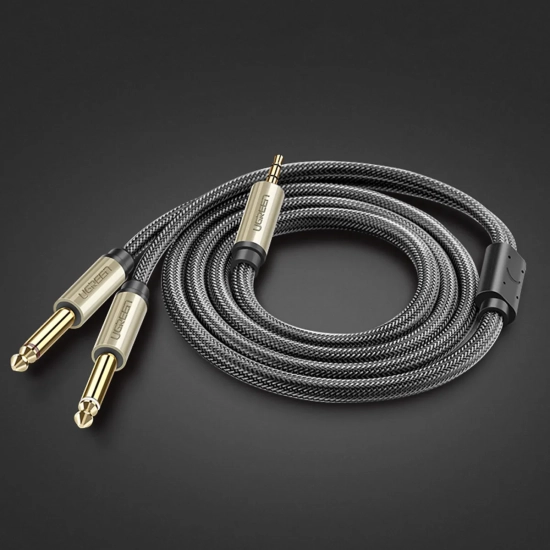 UGREEN Kabel przewód rozdzielacz audio mini jack 3.5 mm - 2x jack 6.35mm