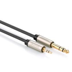 UGREEN Kabel przewód przejściówka audio TRS mini jack 3.5mm - jack 6.35mm