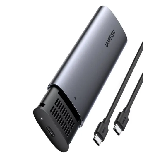 Szary obudowa UGREEN CM400 / 10902 do dysku M.2 NVMe M-Key / M+B Key 2230/2242/2260/2280 z interfejsem USB 3.2 Gen 2 10