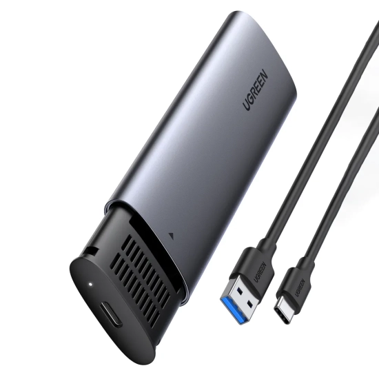 UGREEN Kieszeń na dysk obudowa dysku twardego M.2 B-Key SATA 3.0 szary +