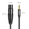 UGREEN Kabel przewód audio 3.5mm mini jack (męski) - XLR (żeński) 1m czarny