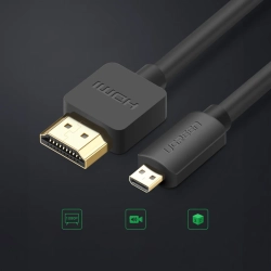 UGREEN Kabel przewód Audio Video microHDMI - HDMI 2.0 1m czarny