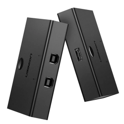 UGREEN Switch adapter przełącznik przejściówka 2x USB-B - USB-A - czarny
