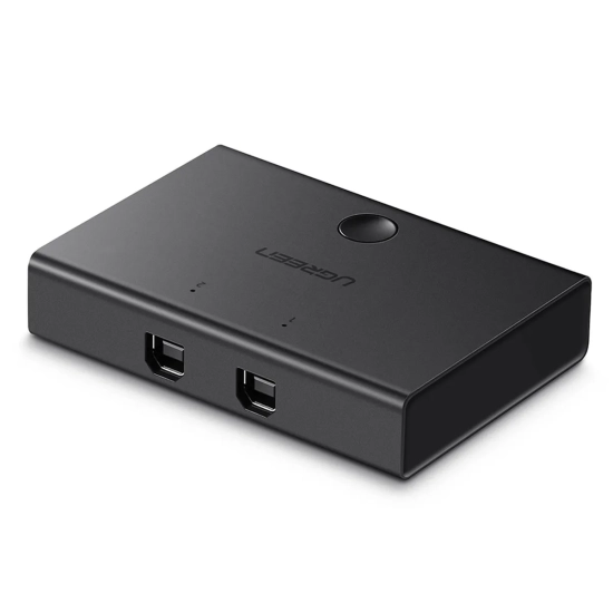 UGREEN Switch adapter przełącznik przejściówka 2x USB-B - USB-A - czarny