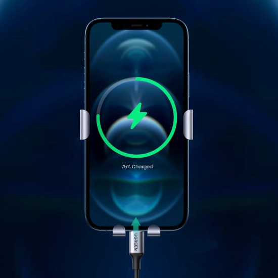 UGREEN Samochodowy grawitacyjny uchwyt na telefon - okrągła kratka szary