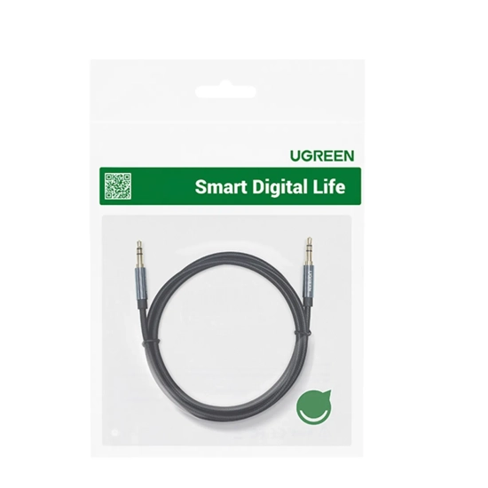 UGREEN Kabel przewód audio AUX wtyczka prosta minijack 3.5 mm 1m czarny