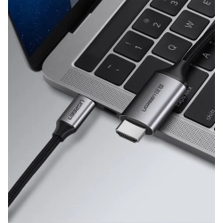 UGREEN Kabel przewód przejściówka HDMI - USB-C 4K 60Hz 1.5m czarno-szary